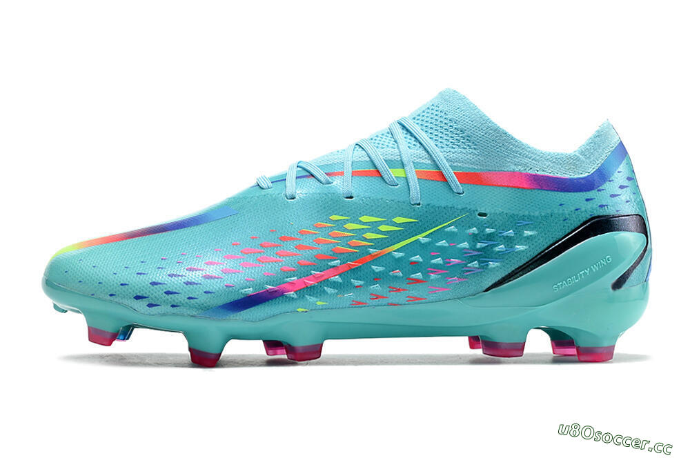 Men's Adidas x Speedportal.1 2022 World Cup Boots FG Firm Ground Low-Tops Football Boots - Blue/Green/Red 0