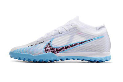 Unisex Nike Mercurial Vapor 15 Elite TF Artificial Turf Low-Tops Football Shoes - White/Blue/Pink