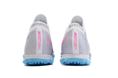 Unisex Nike Mercurial Vapor 15 Elite TF Artificial Turf Low-Tops Football Shoes - White/Blue/Pink