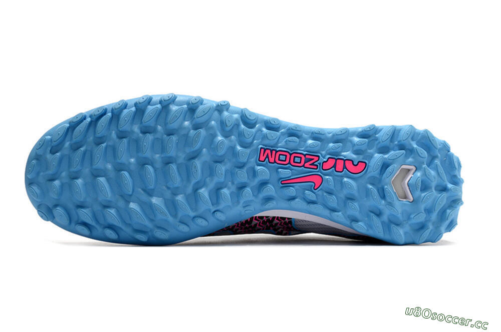 Unisex Nike Mercurial Vapor 15 Elite TF Artificial Turf Low-Tops Football Shoes - White/Blue/Pink 7