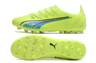 Men's Puma Ultra Ultimate MG Multi Ground Low-Tops Football Boots - Green/Blue/Black
