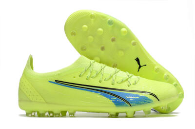 Men's Puma Ultra Ultimate MG Multi Ground Low-Tops Football Boots - Green/Blue/Black