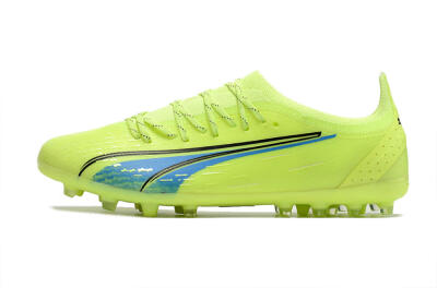 Men's Puma Ultra Ultimate MG Multi Ground Low-Tops Football Boots - Green/Blue/Black