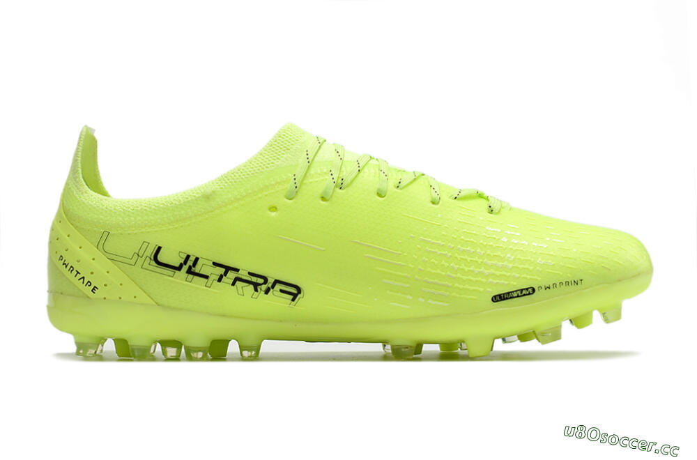 Men's Puma Ultra Ultimate MG Multi Ground Low-Tops Football Boots - Green/Blue/Black 4