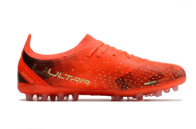 Men's Puma Ultra Ultimate MG Multi Ground Low-Tops Football Boots - Red/Yellow