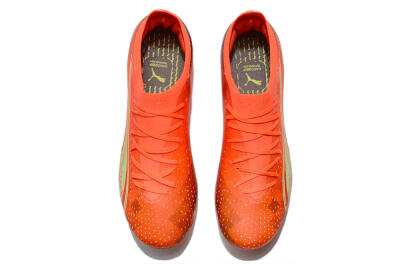 Men's Puma Ultra Ultimate MG Multi Ground Low-Tops Football Boots - Red/Yellow