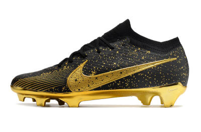 Unisex Nike Air Zoom Mercurial Vapor 15 Elite FG Firm Ground Low-Tops Football Boots - Black/Gold