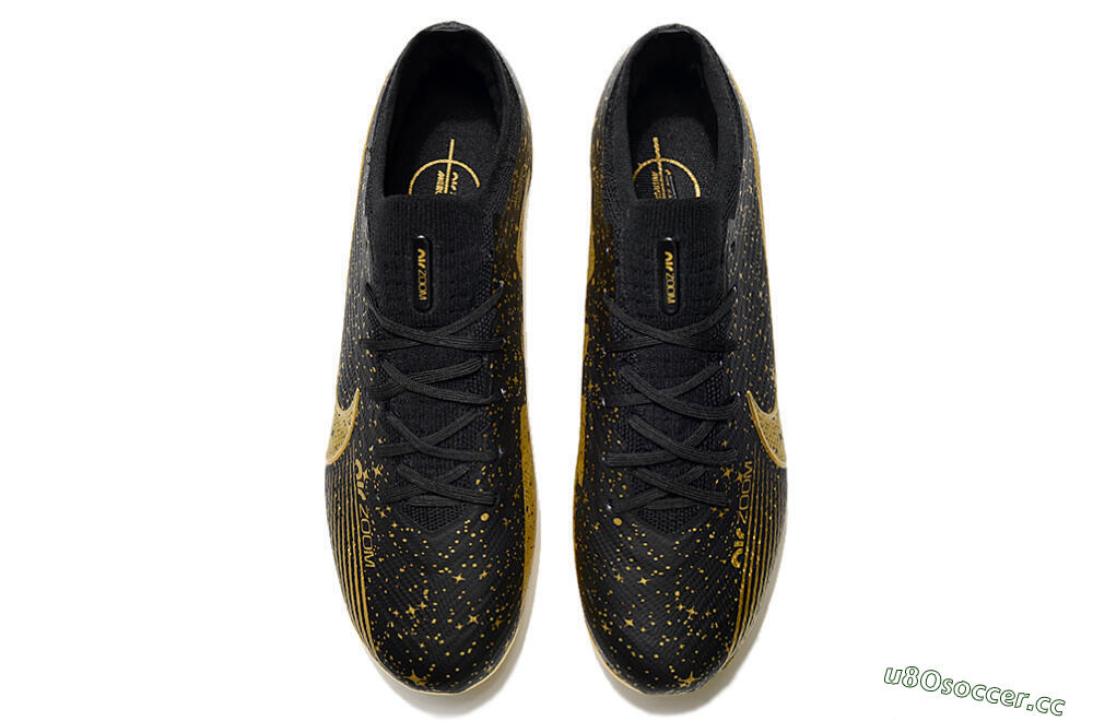Unisex Nike Air Zoom Mercurial Vapor 15 Elite FG Firm Ground Low-Tops Football Boots - Black/Gold 5
