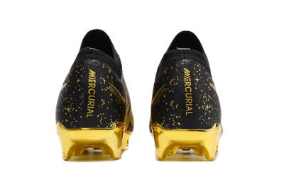 Unisex Nike Air Zoom Mercurial Vapor 15 Elite FG Firm Ground Low-Tops Football Boots - Black/Gold