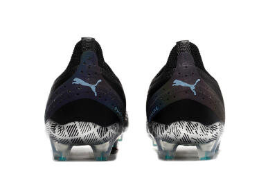 Men's Puma Ultra Ultimate FG Firm Ground Low-Tops Football Boots - Black/White/Blue