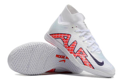 Unisex Nike Air Zoom Mercurial Superfly 9 Elite IC Futsal/Indoor High-Tops Football Shoes - White/Red/Black