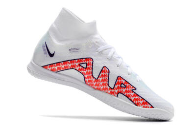 Unisex Nike Air Zoom Mercurial Superfly 9 Elite IC Futsal/Indoor High-Tops Football Shoes - White/Red/Black