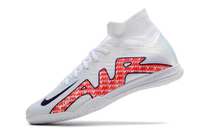 Unisex Nike Air Zoom Mercurial Superfly 9 Elite IC Futsal/Indoor High-Tops Football Shoes - White/Red/Black
