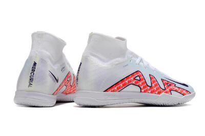 Unisex Nike Air Zoom Mercurial Superfly 9 Elite IC Futsal/Indoor High-Tops Football Shoes - White/Red/Black