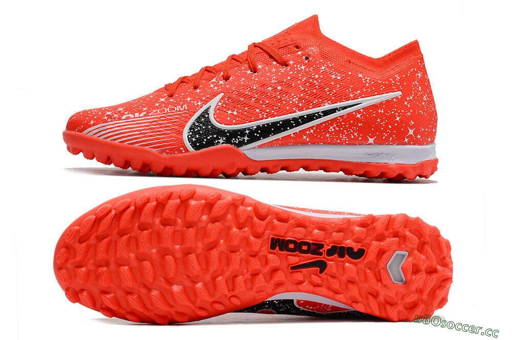 Men's Nike Air Zoom Mercurial Vapor 15 Elidte TF Artificial Turf Low-Tops Football Shoes - Red/Black/White 1