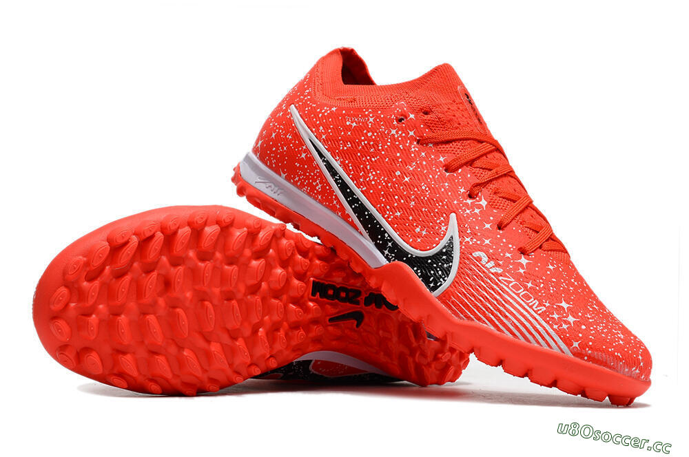 Men's Nike Air Zoom Mercurial Vapor 15 Elidte TF Artificial Turf Low-Tops Football Shoes - Red/Black/White 3