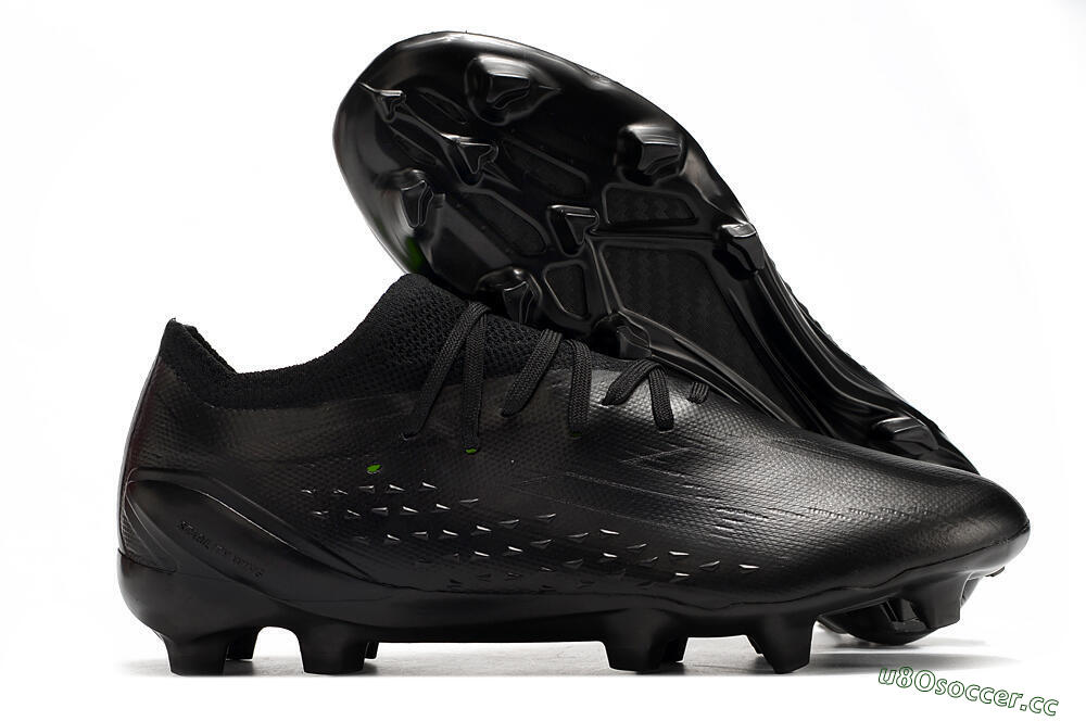 Men's Adidas X Speedportal .1 2022 World Cup Boots FG Firm Ground Low-Tops Football Boots - Black/Black 2