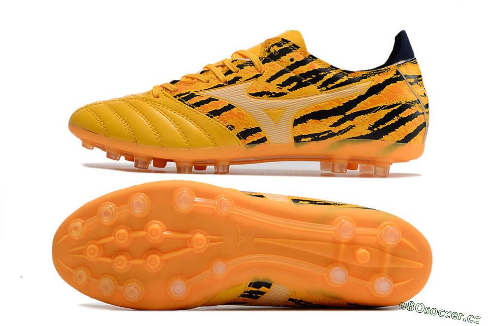 Men's Mizuno Morelia Neo AG Artificial Grass Low-Tops Football Boots - Yellow/Black 1