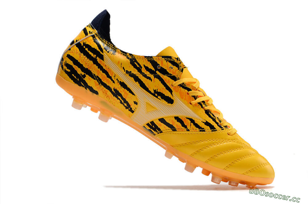 Men's Mizuno Morelia Neo AG Artificial Grass Low-Tops Football Boots - Yellow/Black 4