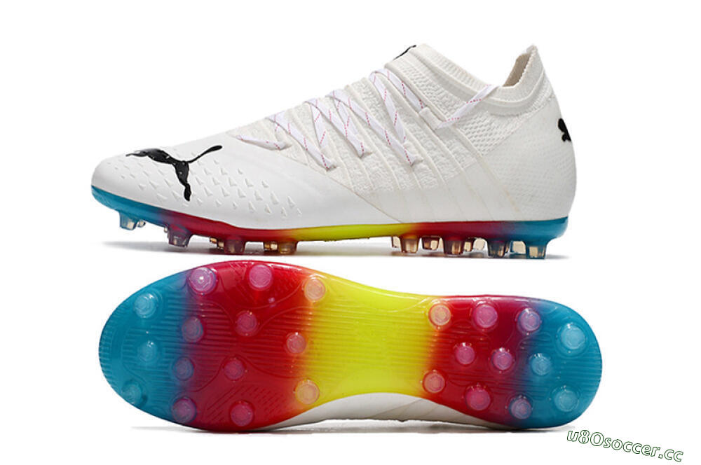 Men's Puma Future Z 1.3 Instinct MG Multi Ground Low-Tops Football Boots - White/Black 1