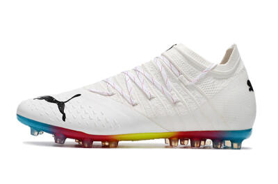 Men's Puma Future Z 1.3 Instinct MG Multi Ground Low-Tops Football Boots - White/Black
