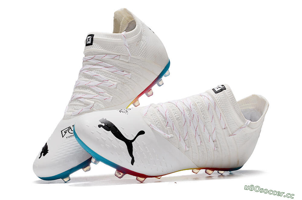 Men's Puma Future Z 1.3 Instinct MG Multi Ground Low-Tops Football Boots - White/Black 6