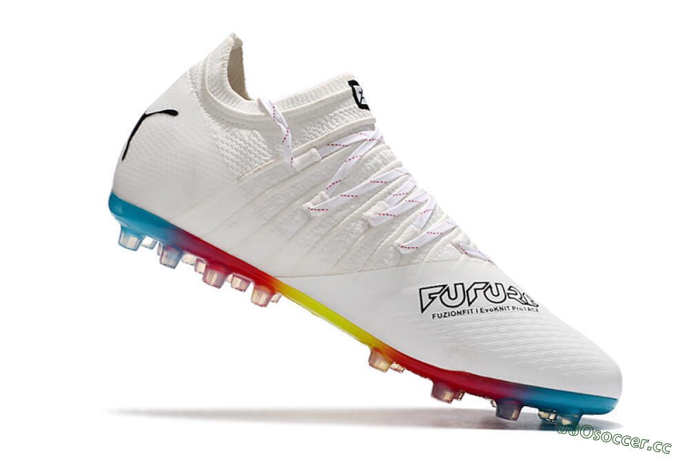 Men's Puma Future Z 1.3 Instinct MG Multi Ground Low-Tops Football Boots - White/Black 7