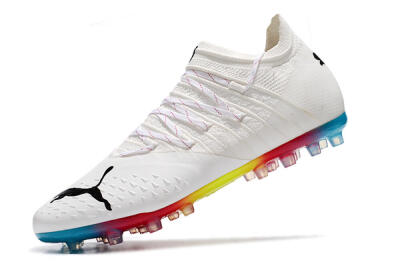 Men's Puma Future Z 1.3 Instinct MG Multi Ground Low-Tops Football Boots - White/Black