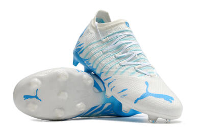 Unisex Puma Future Z 1.3 FG Firm Ground Low-Tops Football Boots - White/Blue