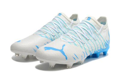 Unisex Puma Future Z 1.3 FG Firm Ground Low-Tops Football Boots - White/Blue