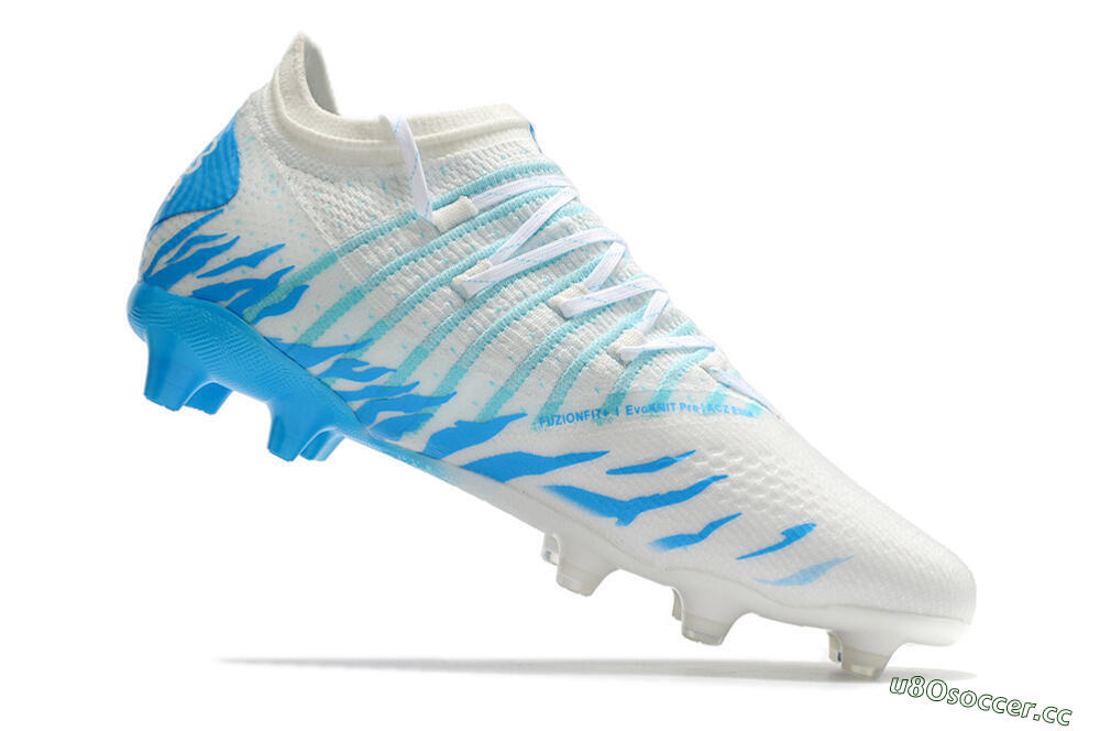 Unisex Puma Future Z 1.3 FG Firm Ground Low-Tops Football Boots - White/Blue 7