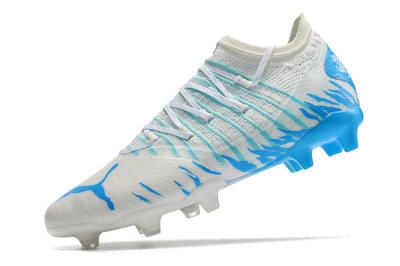 Unisex Puma Future Z 1.3 FG Firm Ground Low-Tops Football Boots - White/Blue