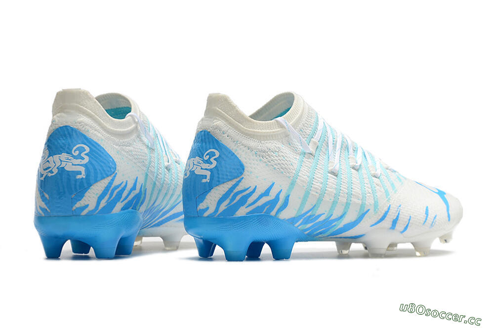 Unisex Puma Future Z 1.3 FG Firm Ground Low-Tops Football Boots - White/Blue 9