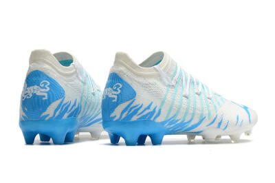 Unisex Puma Future Z 1.3 FG Firm Ground Low-Tops Football Boots - White/Blue