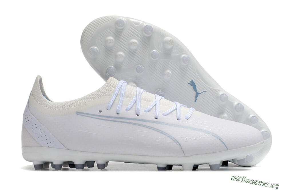 Men's Puma Ultra Ultimate MG Multi Ground Low-Tops Football Boots - White/White 2
