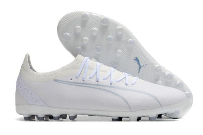 Men's Puma Ultra Ultimate MG Multi Ground Low-Tops Football Boots - White/White