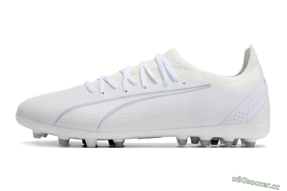 Men's Puma Ultra Ultimate MG Multi Ground Low-Tops Football Boots - White/White 0