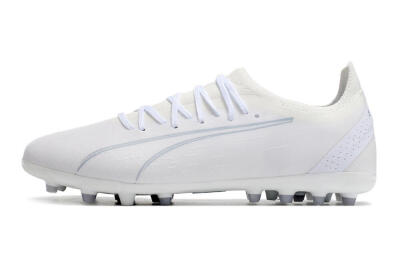 Men's Puma Ultra Ultimate MG Multi Ground Low-Tops Football Boots - White/White
