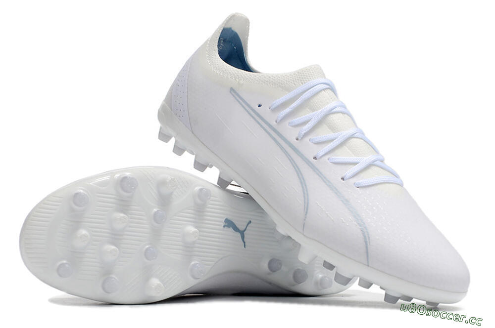 Men's Puma Ultra Ultimate MG Multi Ground Low-Tops Football Boots - White/White 3