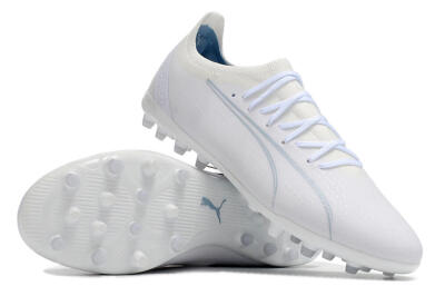 Men's Puma Ultra Ultimate MG Multi Ground Low-Tops Football Boots - White/White