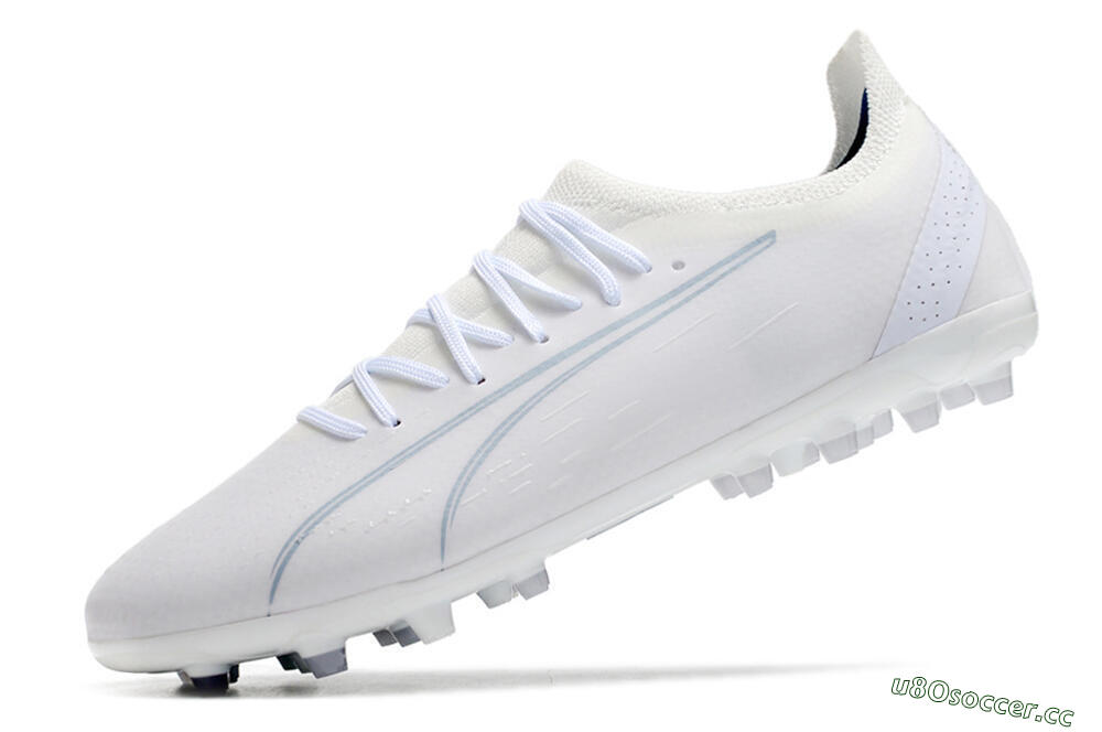 Men's Puma Ultra Ultimate MG Multi Ground Low-Tops Football Boots - White/White 5