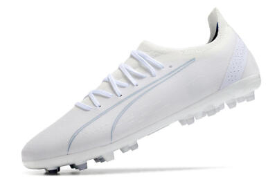 Men's Puma Ultra Ultimate MG Multi Ground Low-Tops Football Boots - White/White