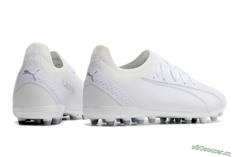 Men's Puma Ultra Ultimate MG Multi Ground Low-Tops Football Boots - White/White 6