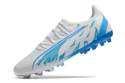Men's Puma Ultra Ultimate MG Multi Ground Low-Tops Football Boots - White/Blue