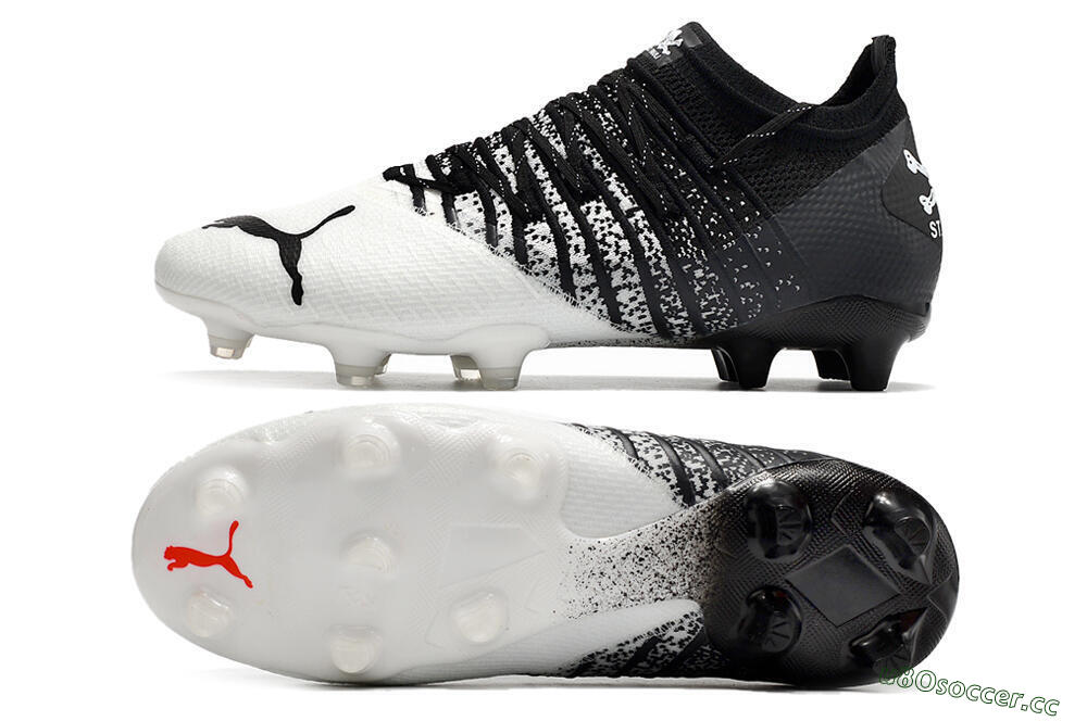 Unisex Puma Future Z 1.3 FG Firm Ground Low-Tops Football Boots - White/Black 1