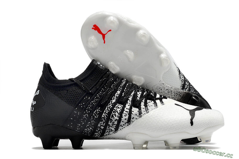 Unisex Puma Future Z 1.3 FG Firm Ground Low-Tops Football Boots - White/Black 2