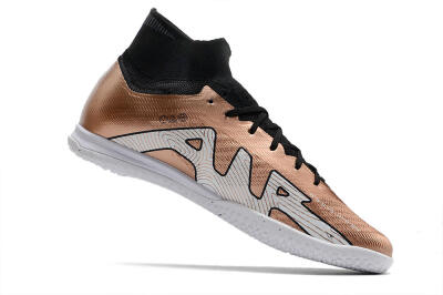 Unisex Nike Mercurial Superfly 9 Elite IC Futsal/Indoor High-Tops Football Shoes - Gold/Black/White