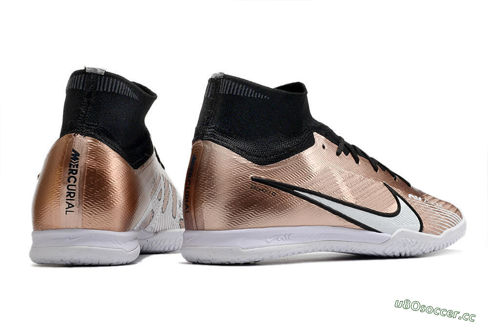 Unisex Nike Mercurial Superfly 9 Elite IC Futsal/Indoor High-Tops Football Shoes - Gold/Black/White 6