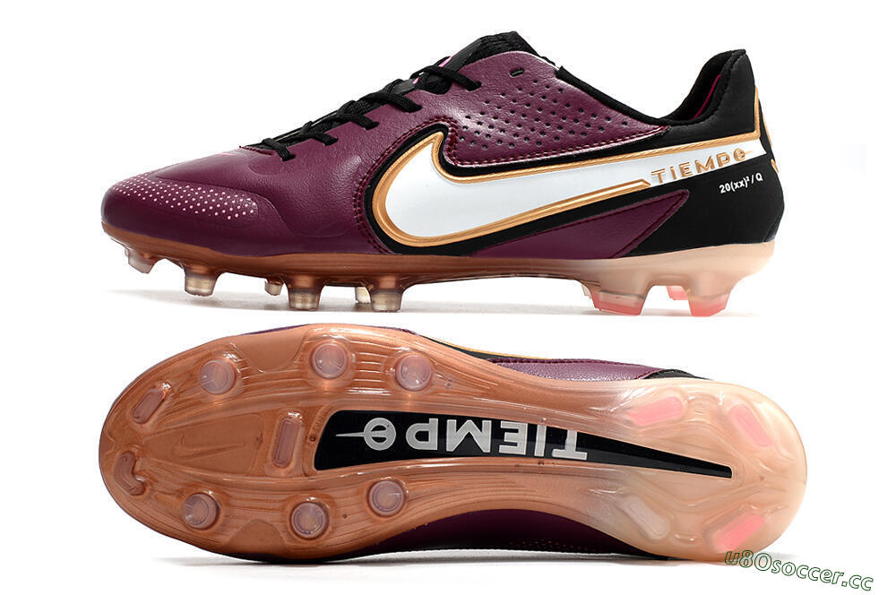 Men's Nike Tiempo Legend 9 Elite FG Firm Ground Low-Tops Football Boots - Red/Black/White 1