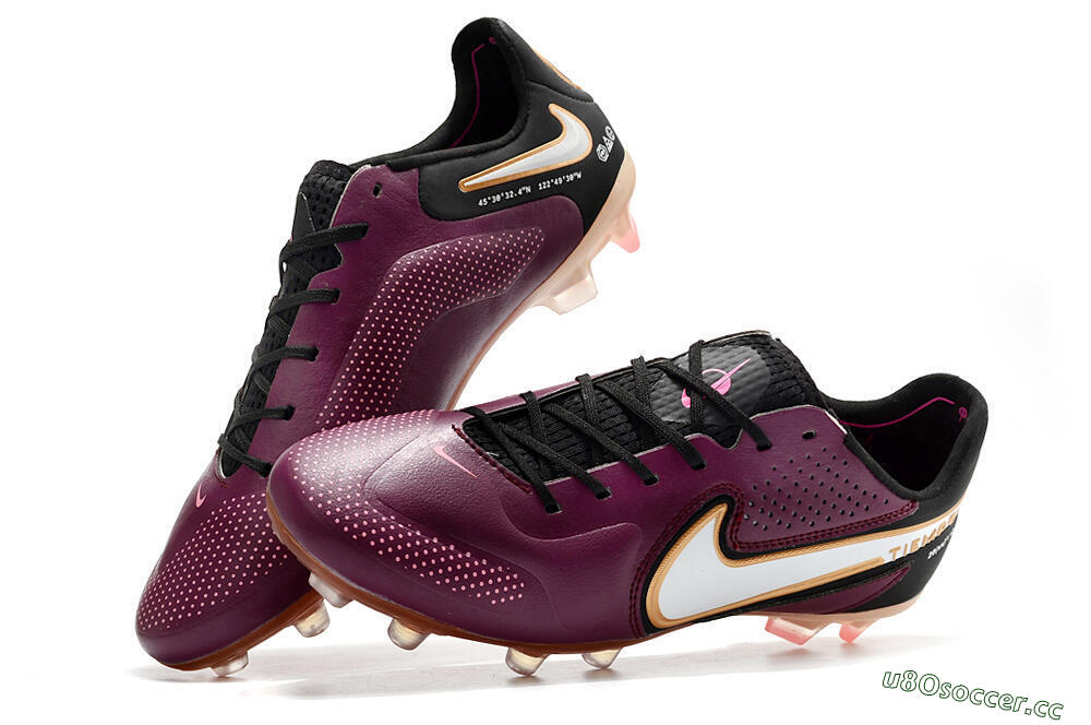 Men's Nike Tiempo Legend 9 Elite FG Firm Ground Low-Tops Football Boots - Red/Black/White 6